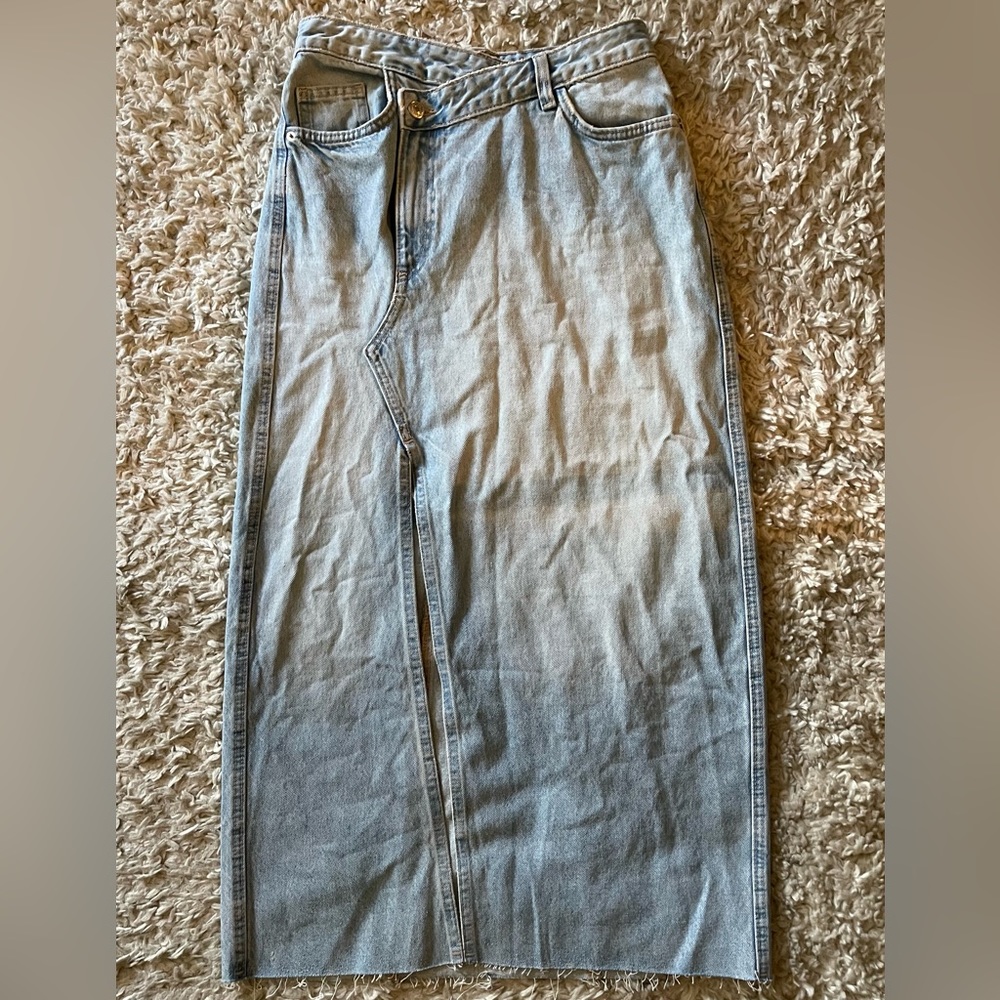 Zara Long Denim Skirt